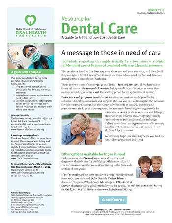 Resource for Dental Care Guide
