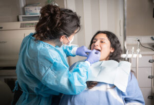 dental students learning from a dental course